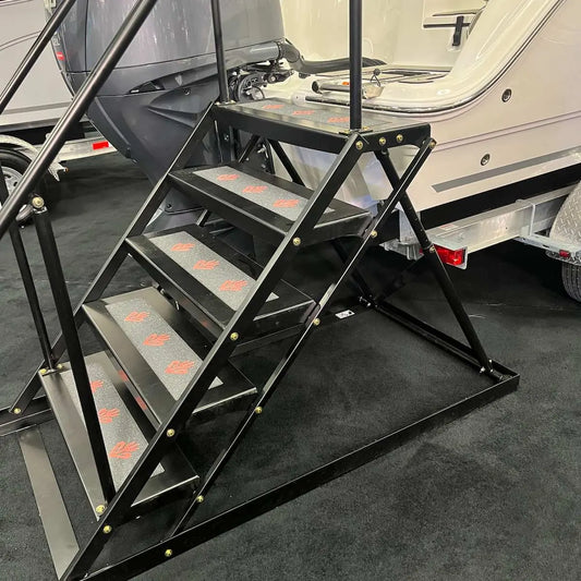 Trade Show - Custom Height Folding Access Stairs
